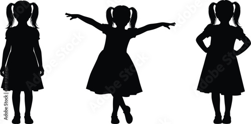 Beautiful ballet dancer silhouettes performing elegant dance poses and stretching movements, vector illustration for fitness, flexibility, art, and dance design.