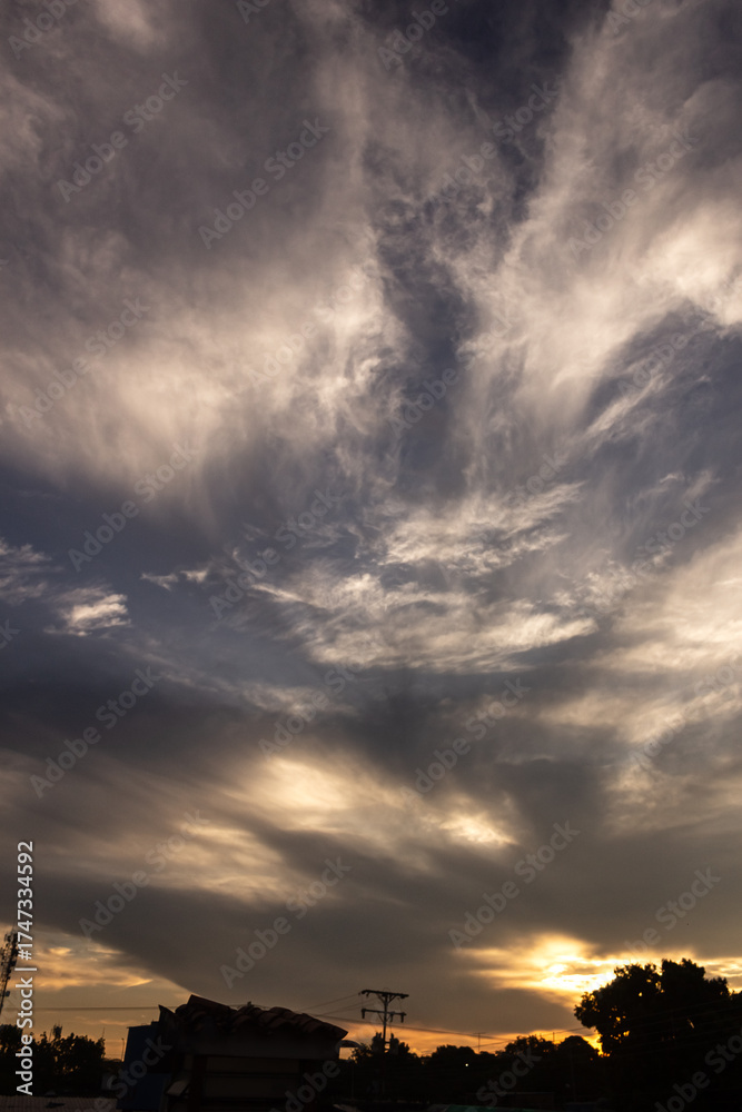 Obraz premium beautiful sky and clouds at sunset