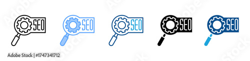 Seo icon sheet multiple style collection