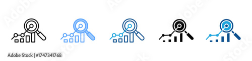 Data Analysis icon sheet multiple style collection