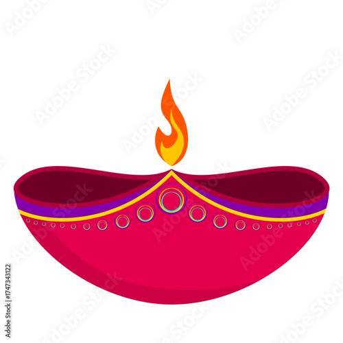 Diwali Diya Illustration