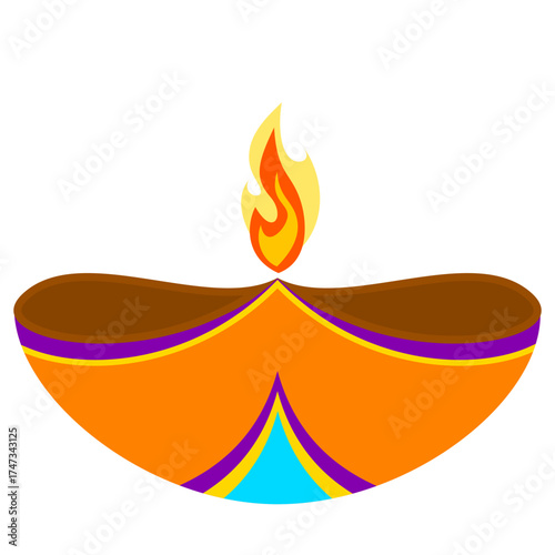 Diwali Diya Illustration