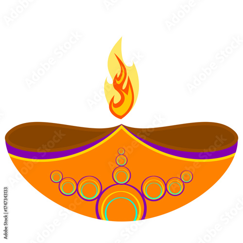 Diwali Diya Illustration