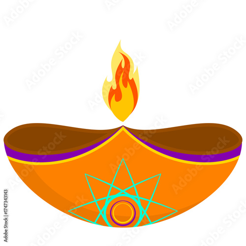 Diwali Diya Illustration
