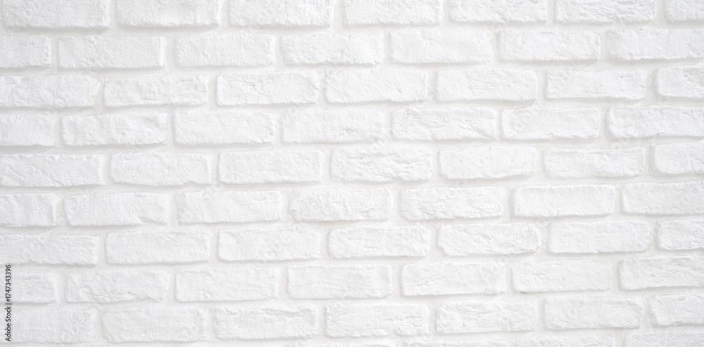 Obraz premium White Brick Wall Texture Background