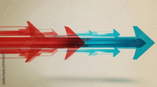reprisal,deflecting,clash,opposition,conflict,blue,direction,impact,design,graphic,abstract,movement,dynamic,vector,arrow,red,sharp,contrast,composition,lines