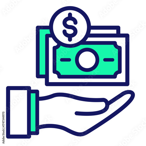 Financial Support  Icon Element For Design