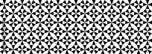Modern Black and White Pattern Texture Seamless Monochrome Background flower shape for Wallpapers, Posters, and Graphic Design Projects