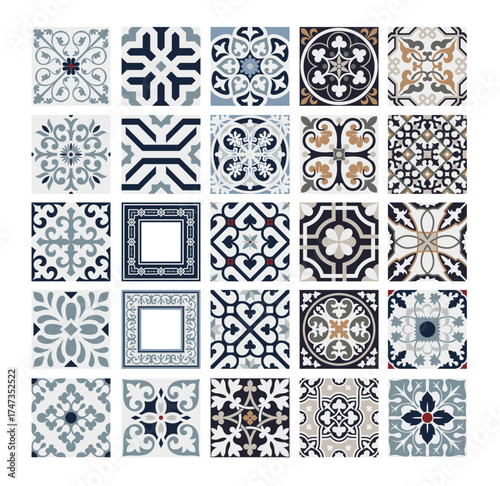 A stunning array of decorative tiles with various designs and colors ideal for enhancing artful spaces, showcasing the elegance and craftsmanship of tile artistry.