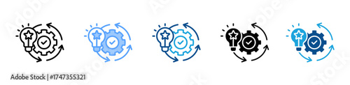 Innovation & Execution icon sheet multiple style collection