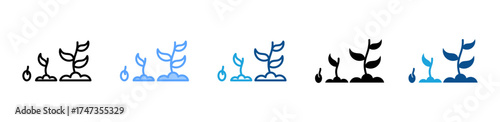Startup Growth icon sheet multiple style collection