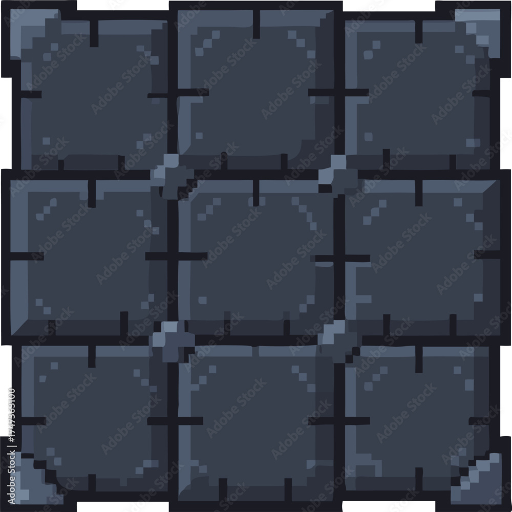 Naklejka premium Pixel art tile featuring four distinct squares arranged in a grid pattern.