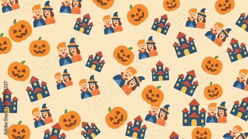 Halloween pattern icons for festive designs. Perfect for party invitations, social media graphics, educational materials, and seasonal decorations.
