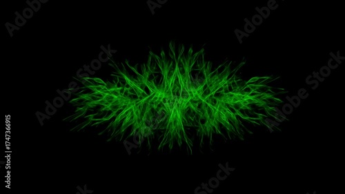 Green Grass Power Spreading like a Wing Overlay Effect Background