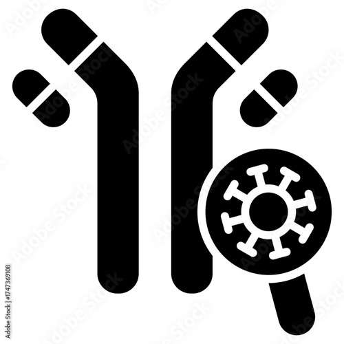 Antibody glyph icon