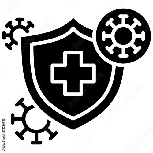 Immune Response glyph icon