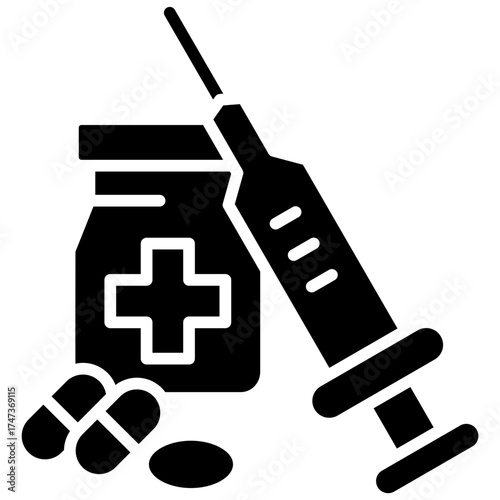 Vaccine glyph icon