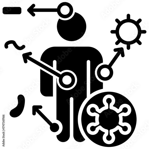 Autoimmune Reaction glyph icon