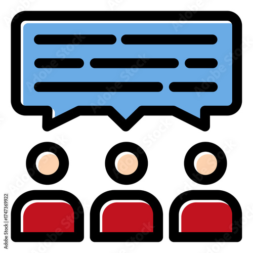 group chatting discussion icon