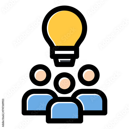 group idea brainstorming icon