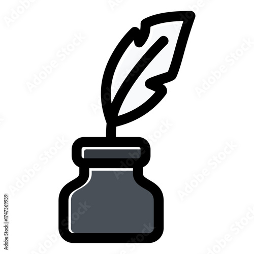 ink pen and inkwell
