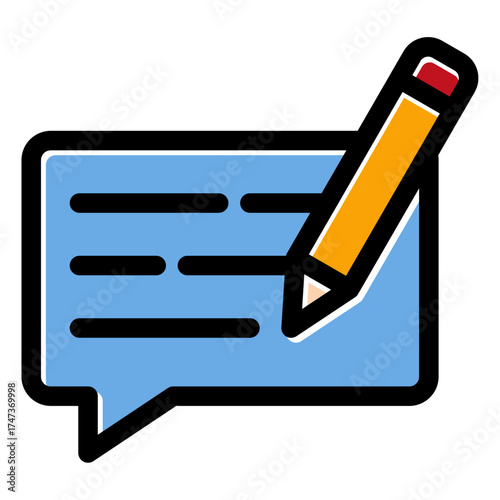 speech bubble typing icon