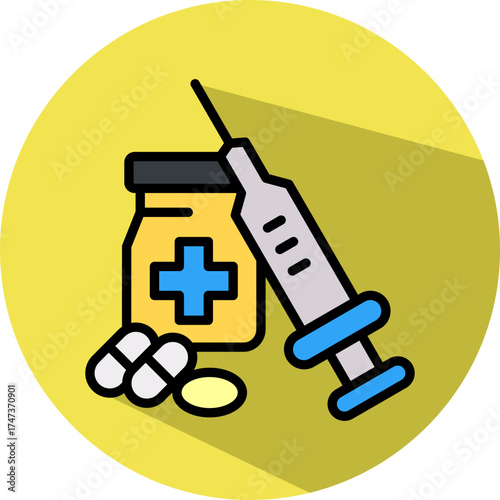 Vaccine isometric icon