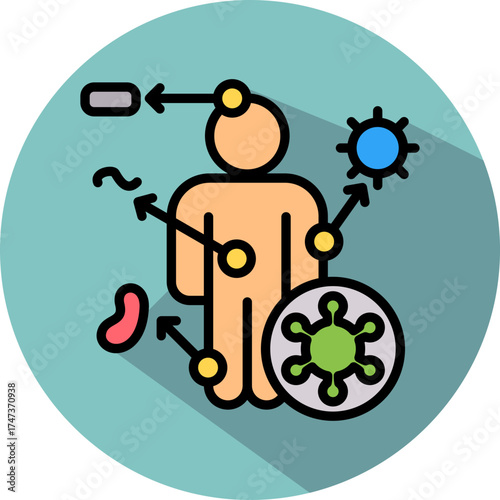 Autoimmune Reaction isometric icon