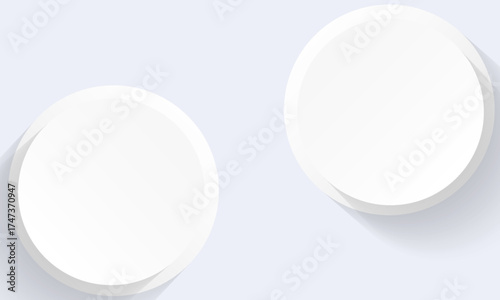 Minmal pastel abstract circular vision shape background vector illustration