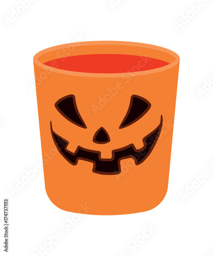 Halloween Drink and Beverage A glass of blood Vector Illustration