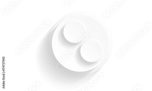 Minmal pastel abstract circular vision shape background vector illustration
