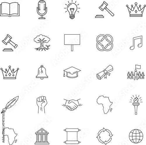 Black History Month and Civil Rights Movement Icons Collection