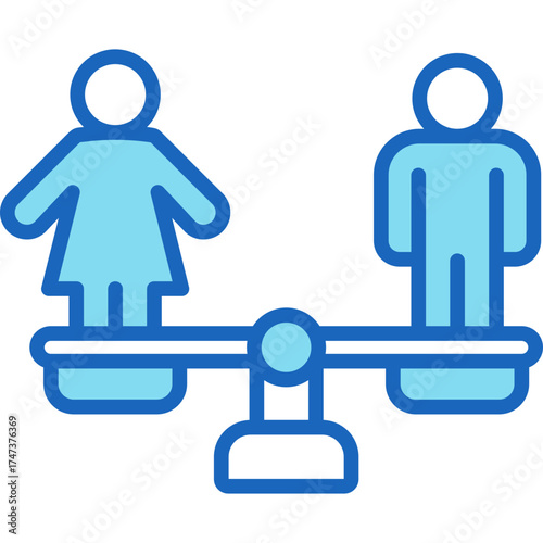 Equal Right blue icon