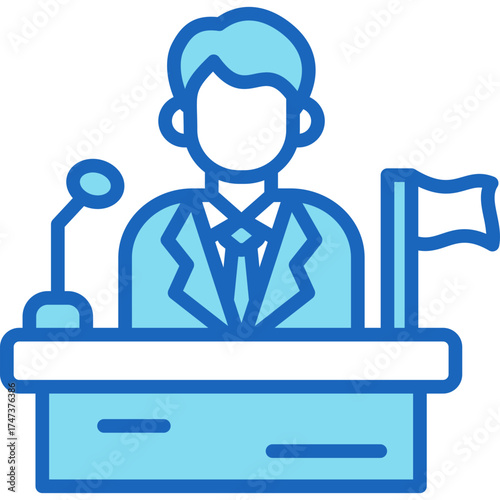 President blue icon