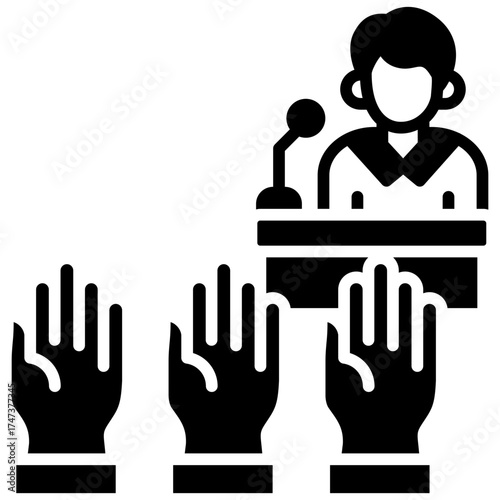 Political Pluralism glyph icon
