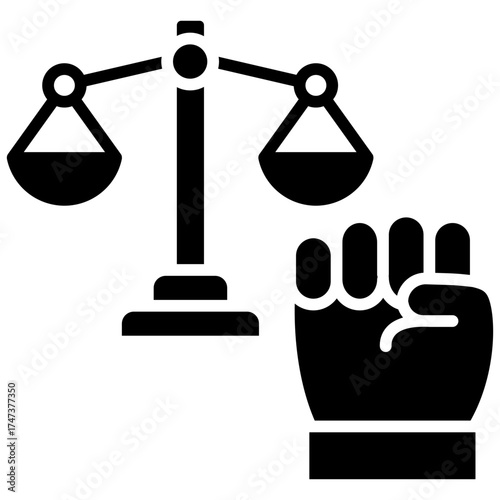 Democracy glyph icon
