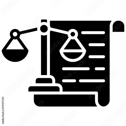 Rule Law glyph icon