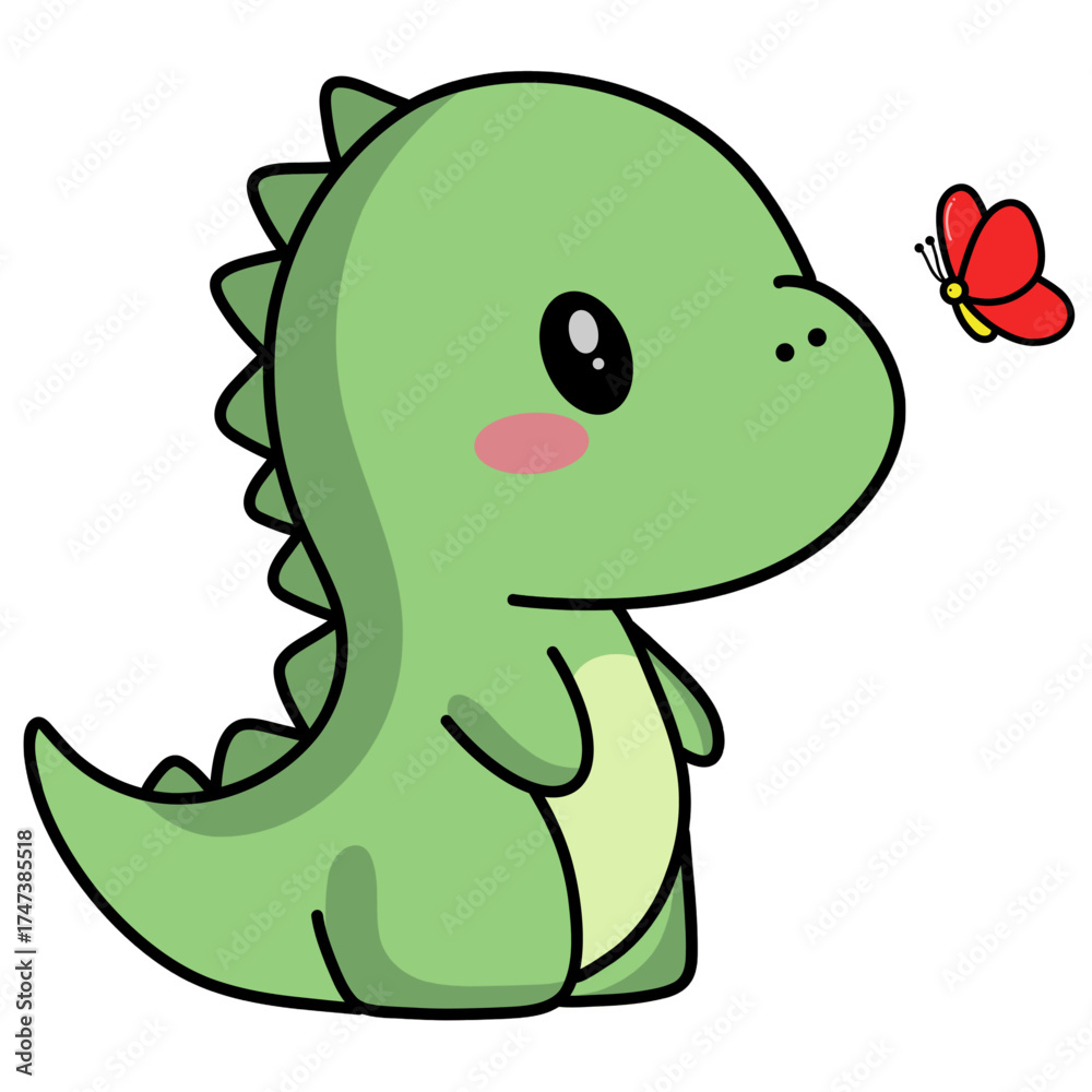 Fototapeta premium Hand drawn dinosaur vector