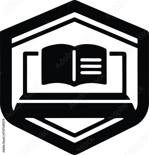 Virtual Learning vector icon.
