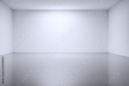 Wallpaper Mural Minimalist Empty Room Interior with White Walls and Reflective Floor for Product Mockups and Presentations Torontodigital.ca
