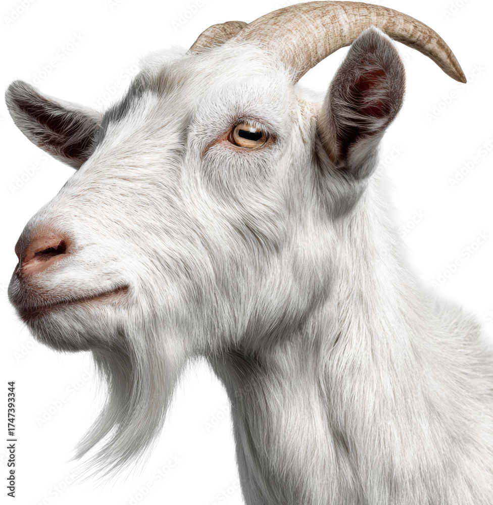 Fototapeta premium White Goat PNG for Eid Celebration Design and Islamic Holiday Art