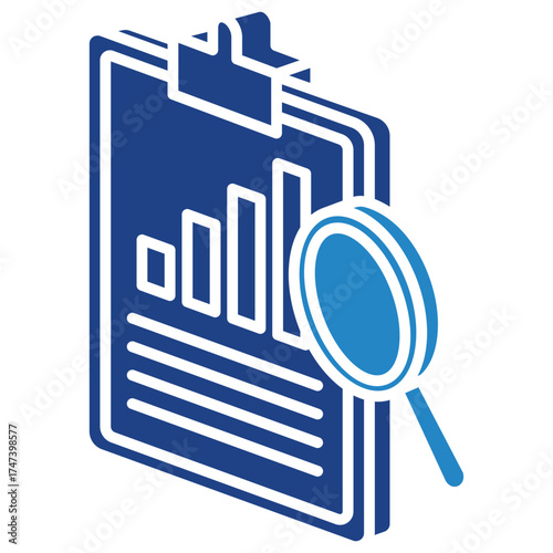 Analysis Mini Illustration Isometric Icon. Use For Modern Concept, Print, Ui, Ux Kit, Web And App Development. Vector Related To Market, Business, Finace