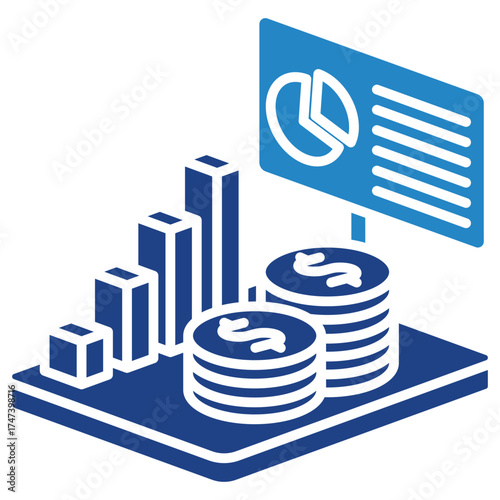 Metrics Board Mini Illustration Isometric Icon. Use For Modern Concept, Print, Ui, Ux Kit, Web And App Development. Vector Related To Market, Business, Finace