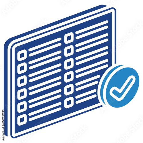 Option List Mini Illustration Isometric Icon. Use For Modern Concept, Print, Ui, Ux Kit, Web And App Development. Vector Related To Market, Business, Finace