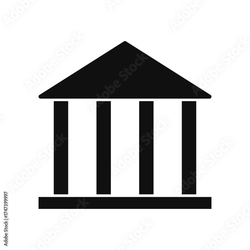 Elegant bank icon symbolizing trust, stability, and financial security for your business branding and website design needs