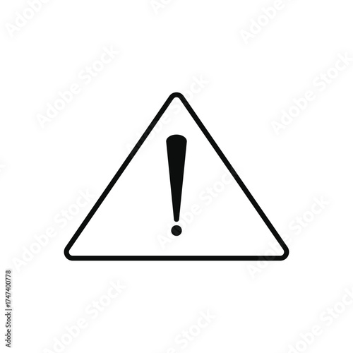 Urgent warning sign for website alerts and important safety notifications, a simple yet powerful message of potential risk and danger ahead