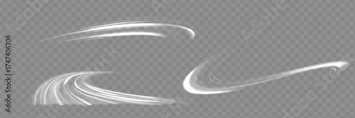 City road car light trails motion background. Illustration of light ray, stripe line with white white light, speed motion background