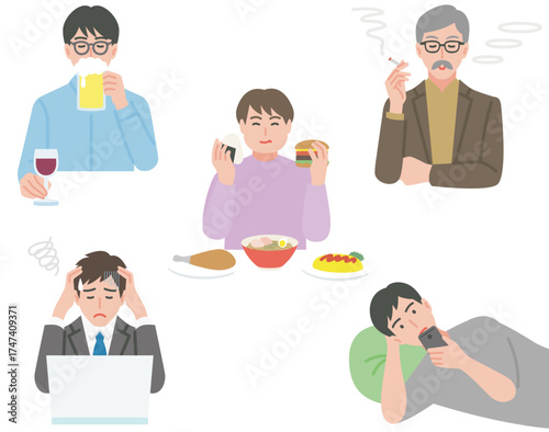 生活習慣病になりうる原因のイメージ