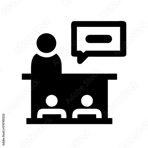 Teacher is teaching students in the classroom