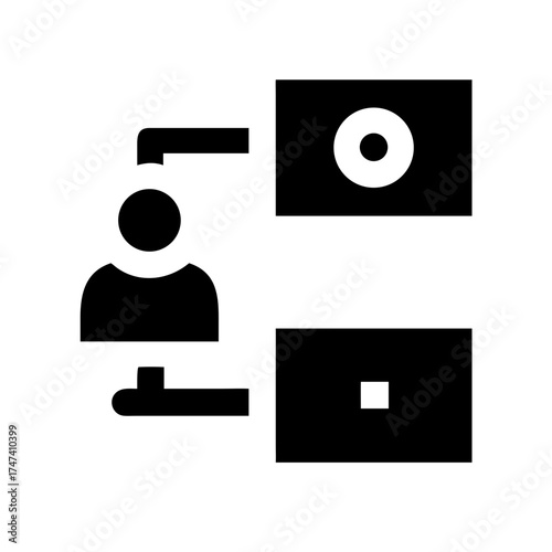 Remote work setup showing connection between devices